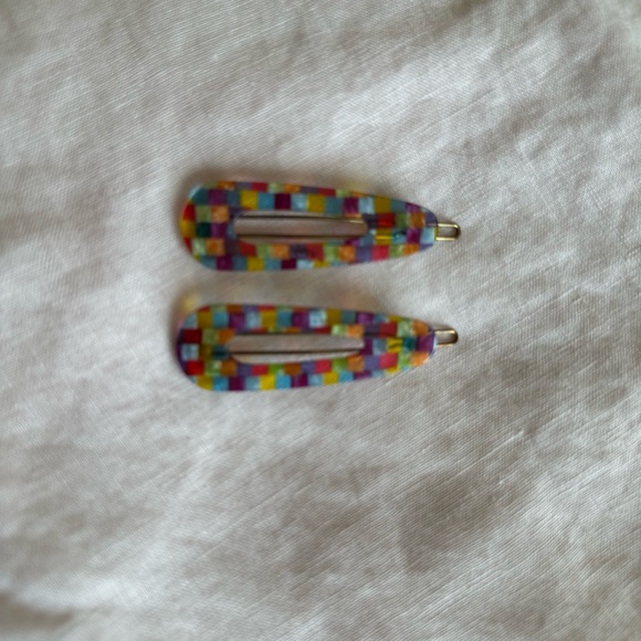 Lisa Says Gah! Colourful Mosaic Hair Barrettes - Picture 4 of 8